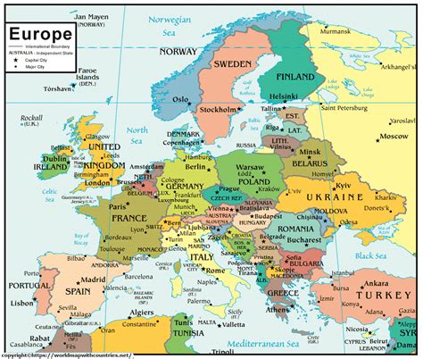 cities of europe map|map of europe with countries labeled.
